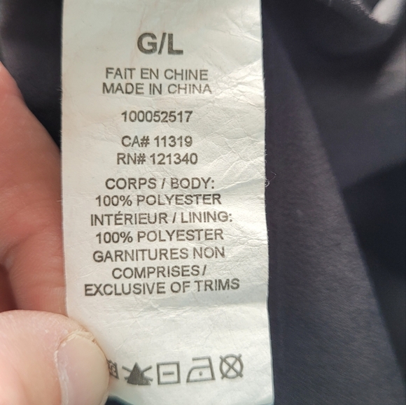 Garage Tiered Chiffon Dress - Jet Black Floral Sz L - Picture 5 of 5